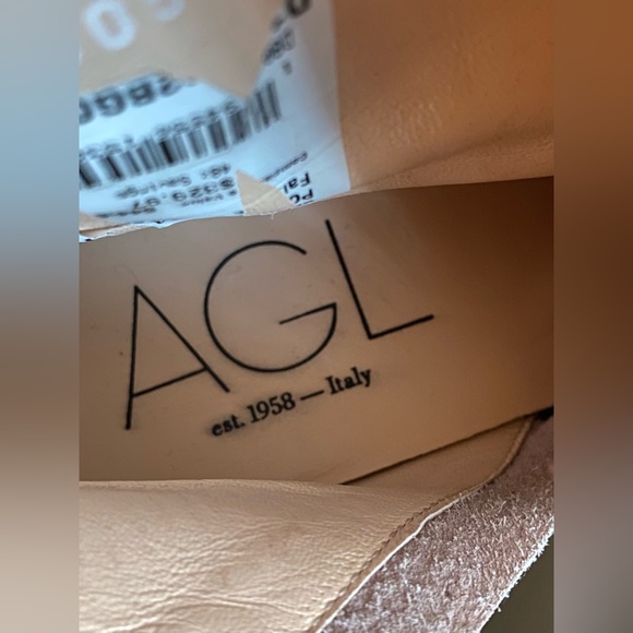 AGL Shoes Pink Snake Veta Texture Leather Booties EU 41 US 10.5 11 Ankle Boots - Picture 7 of 12